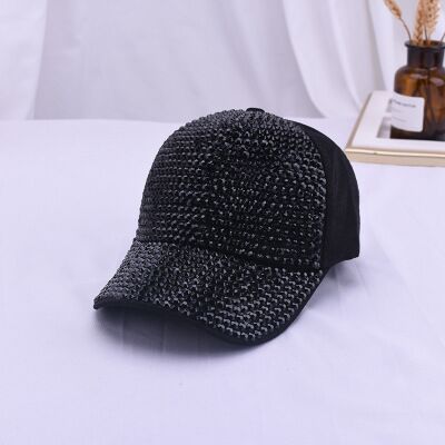 Colorful diamond-studded summer baseball cap