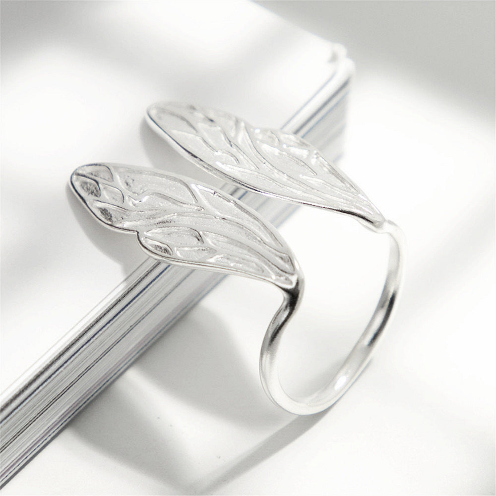 Dragonfly Wings Ring 100  Sterling 925 Silver Jewelry Vintage Adjustable Rings For Women Gift