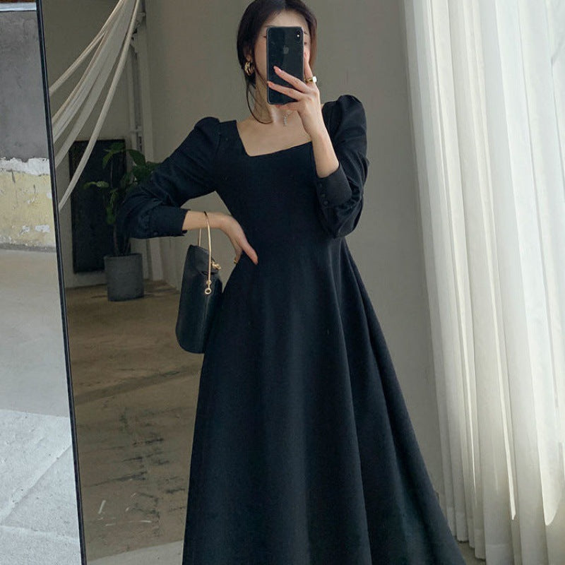 Autumn Long Sleeve Dress Women French Retro