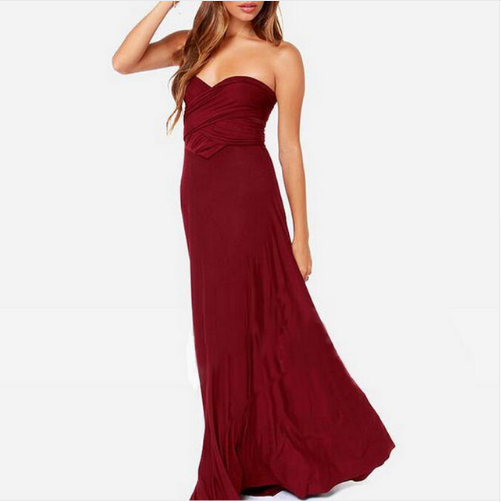 Women Bandage Convertible Boho Maxi Dress