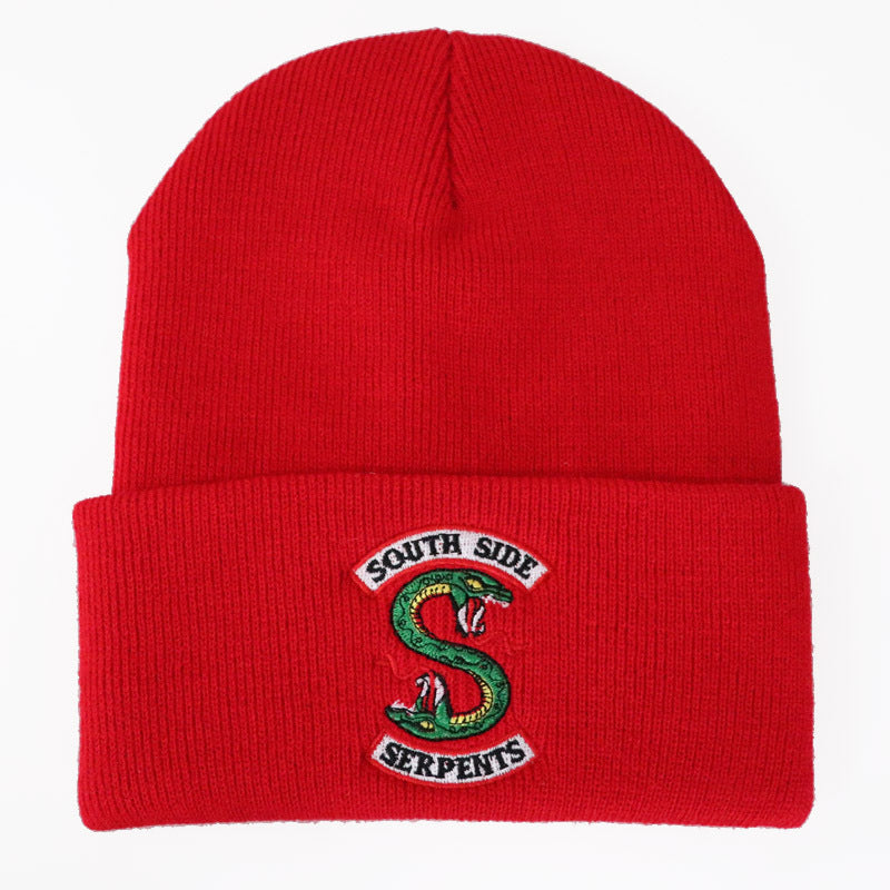 Embroidered knit hat