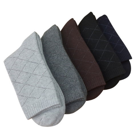 Eur40 44 Hot Selling Men Winter Thicken Warm Terry Socks Male Business Casual Thermal Cotton Socks 5pairs 0g
