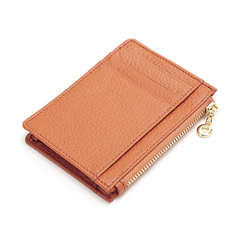 Leather Small Wallet Ladies Zipper Coin Purse