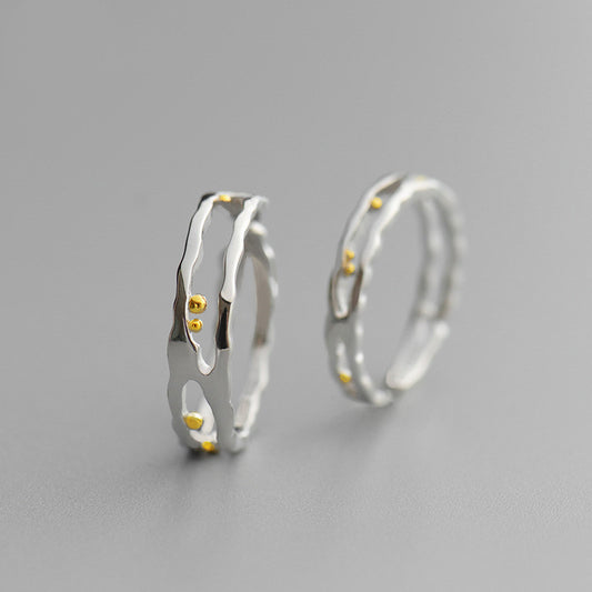 Simple men and women opening ring