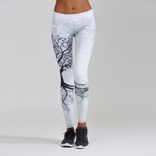 Branch Print Hip High Waist Sports Leggings