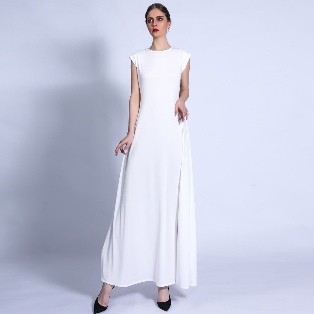 Base Skirt Basic Sleeveless Long Dress Women