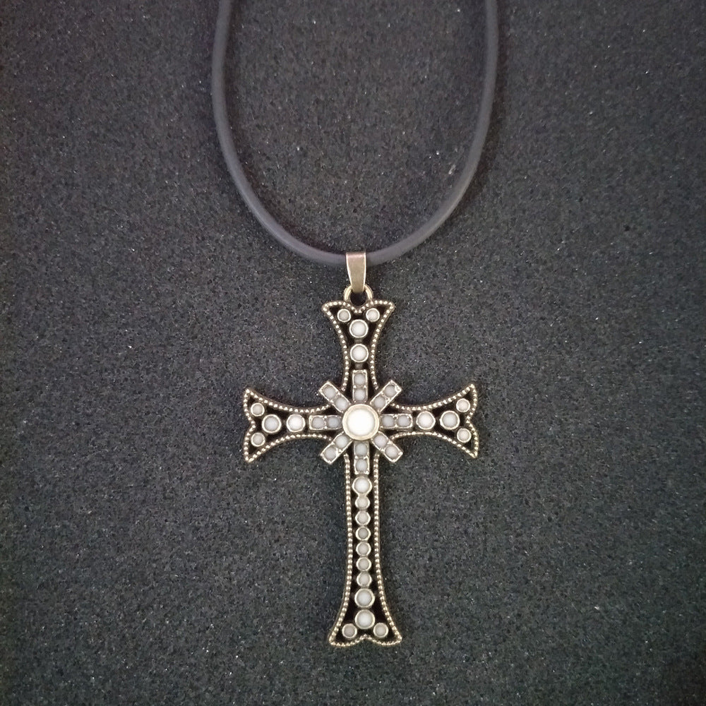 New Alloy Cross Luminous Necklace For Men And Women