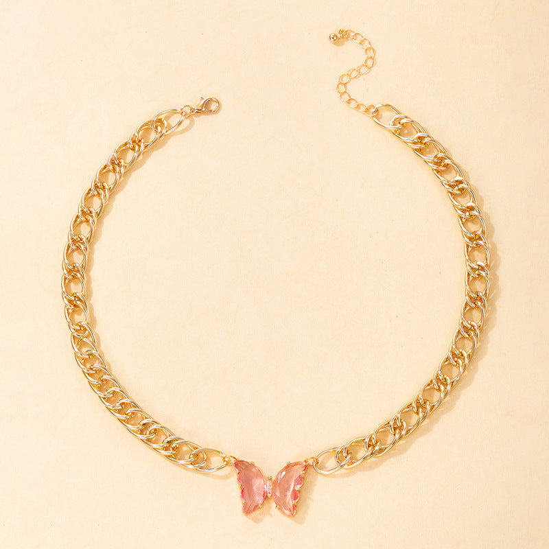 Butterfly Thick Chain Clavicle Chain Women