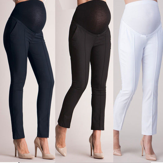 Pure color leggings for pregnant women