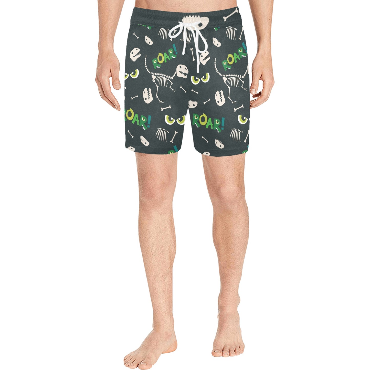 99DIY Fashion US Trend Men's Mid-Length Swim Shorts Men's Standard Printed Quick Dry Swim-Trunk Beach Shorts Made In China