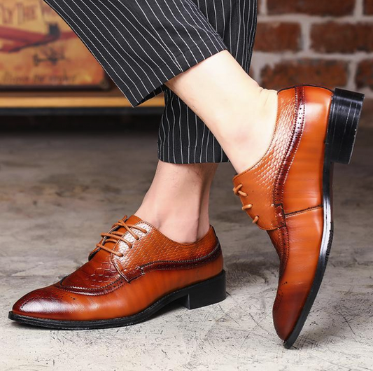 2021 new spring men flats lace up male business oxfords men leather shoes