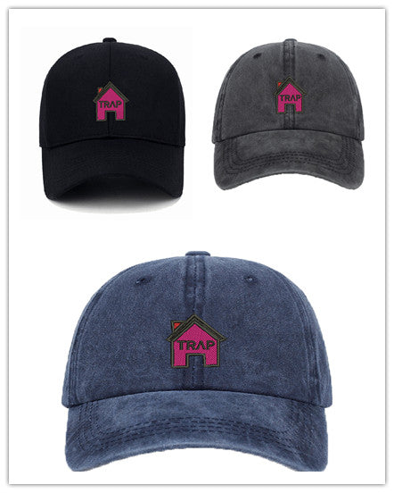 Washed cotton Trap House embroidered baseball cap