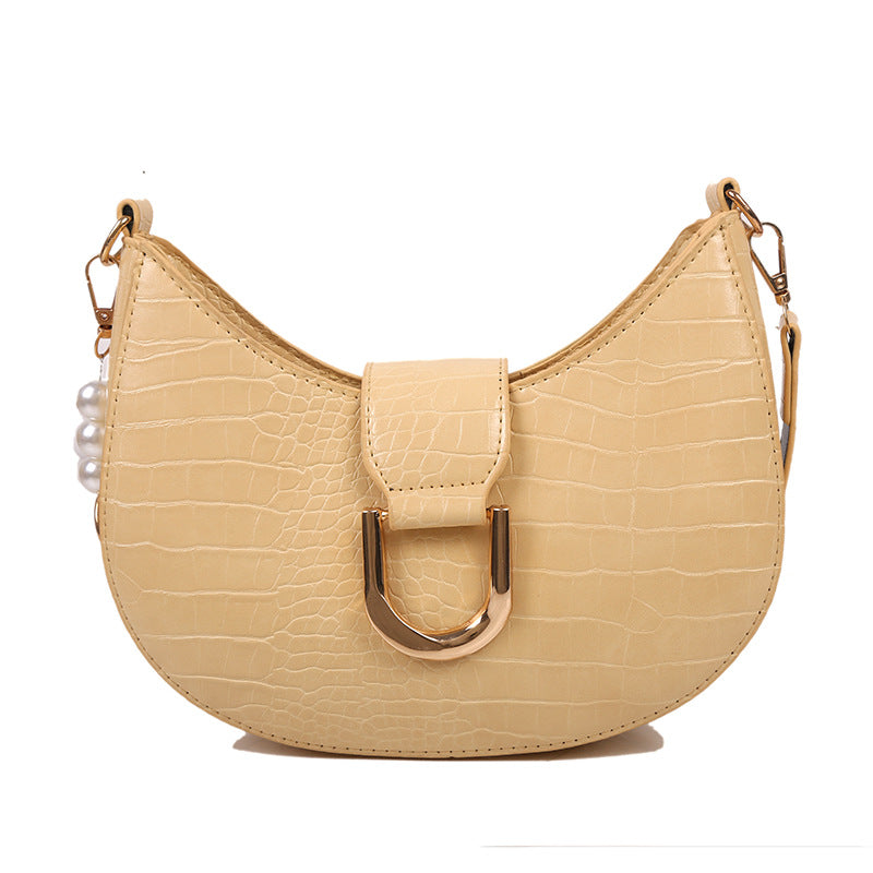 Solid Color New Texture Baguette Bag Underarm Bag