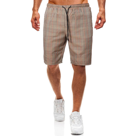 Summer men's new shorts casual shorts check