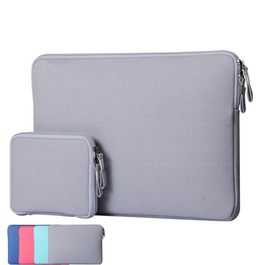 Compatible with Apple, Canvas Notebook Laptop Sleeve Case New Carry Bag Pouch Cover For Macbook Air Pro With Small Bag For Mouse