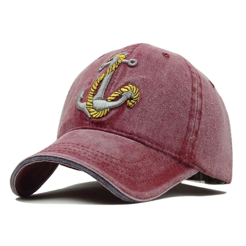 Anchor embroidered baseball cap