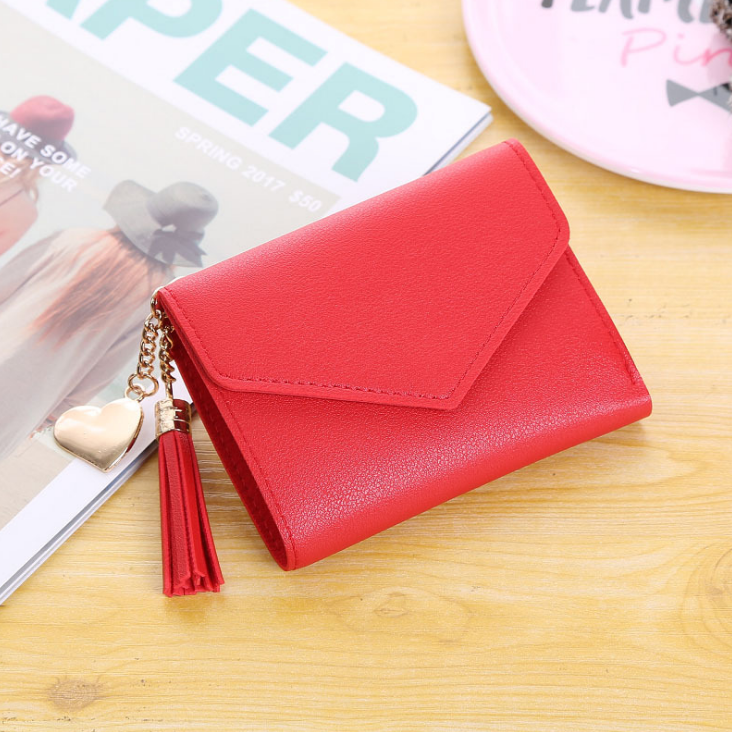 Tassel pendant love wallet