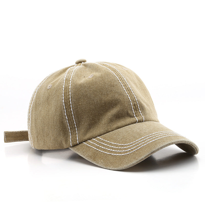 Washed And Distressed Light Board Baseball Cap Fashion Trend