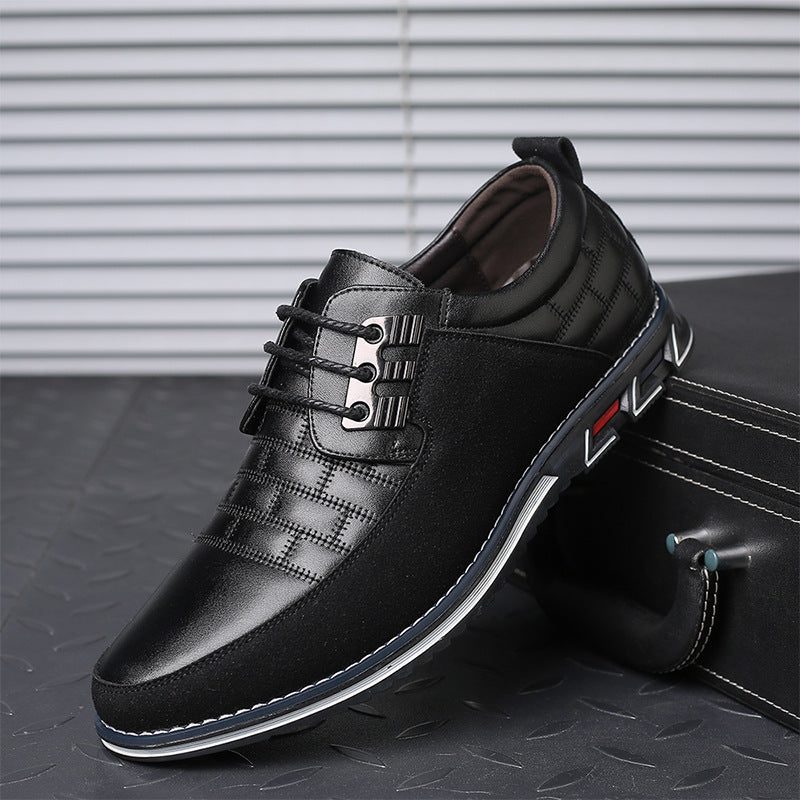 Casual Men's Shoes Size 48 Shoes Lace Up Leather Shoes Men