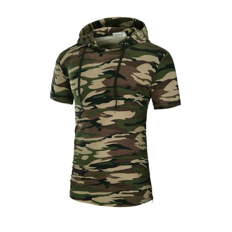 Men Stylish Hooded T-Shirt