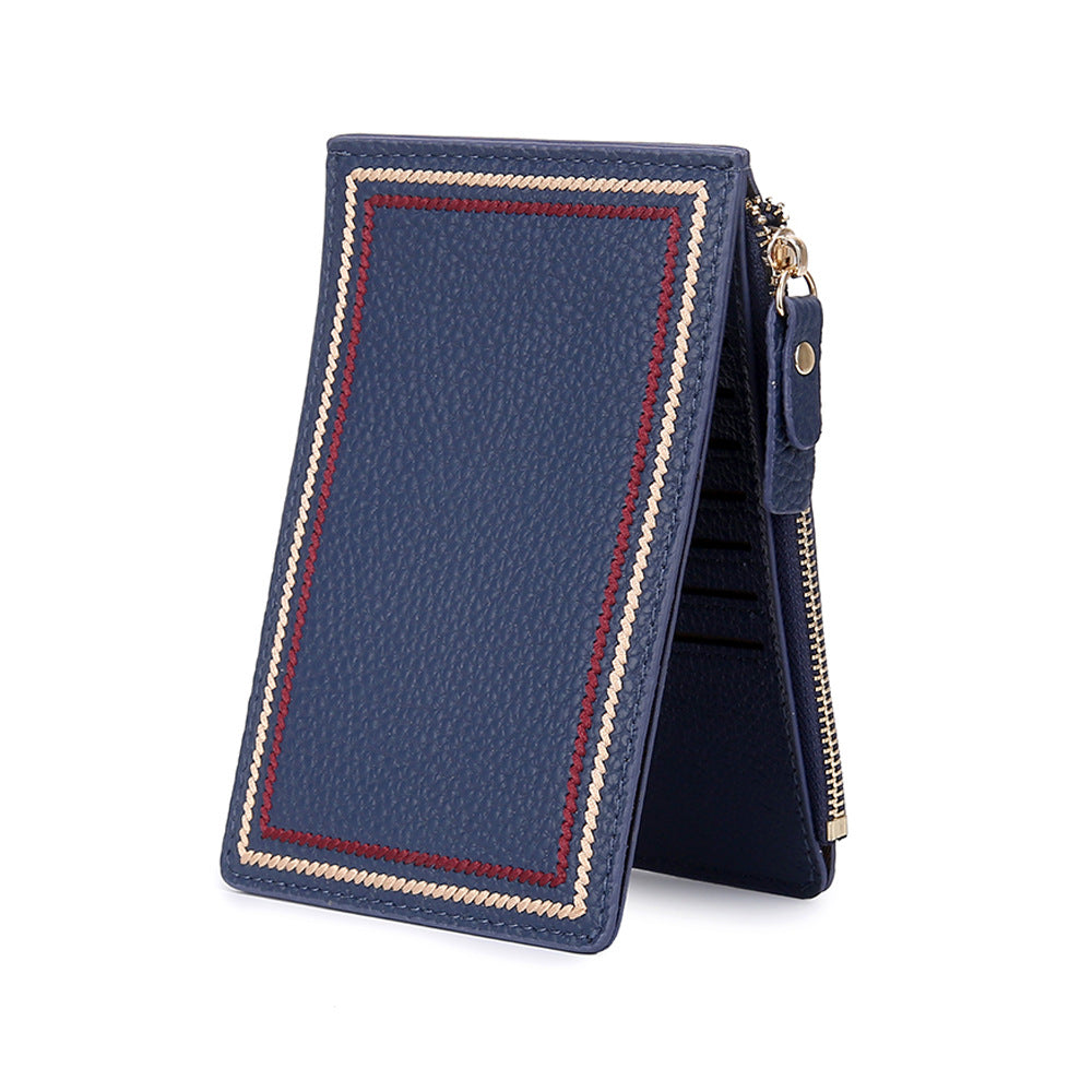 Leather Wallet Compact Ultra-thin Ladies Short