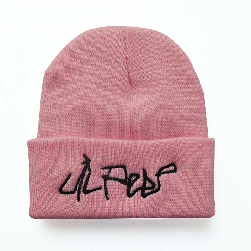 Embroidered knit hat