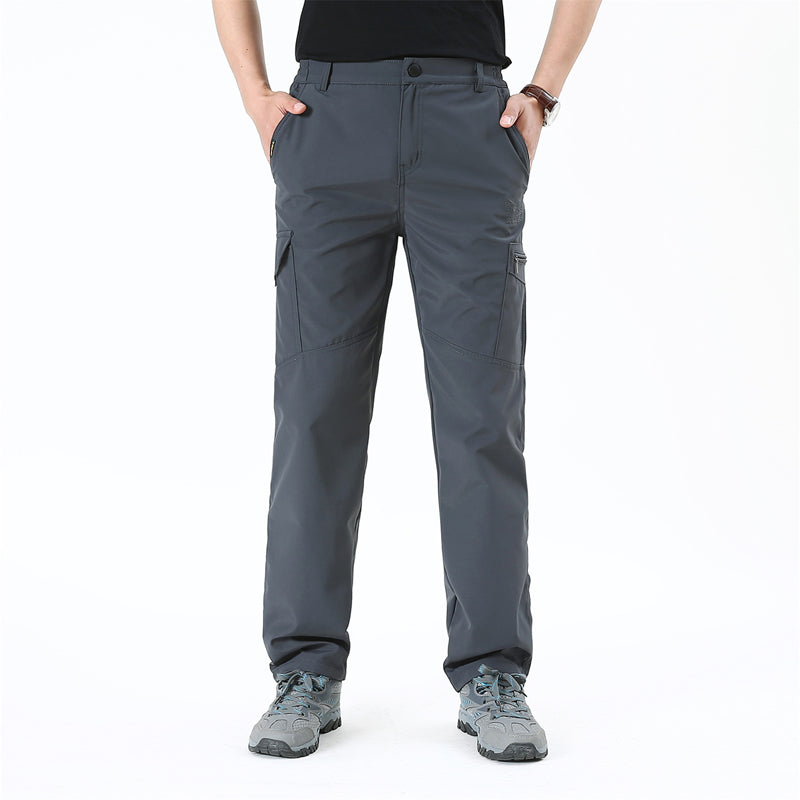 All Seasons Men Cargo Pants Solid Outdoor Casual Elastic Pants