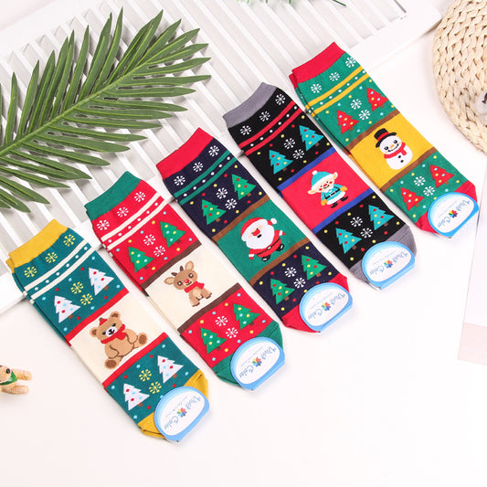 New Year's Socks for Autumn and Winter Christmas Women Socks