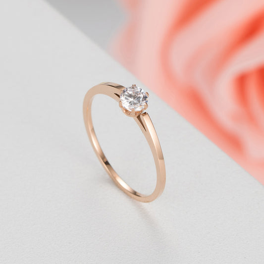Titanium Steel Diamond Ring For Women