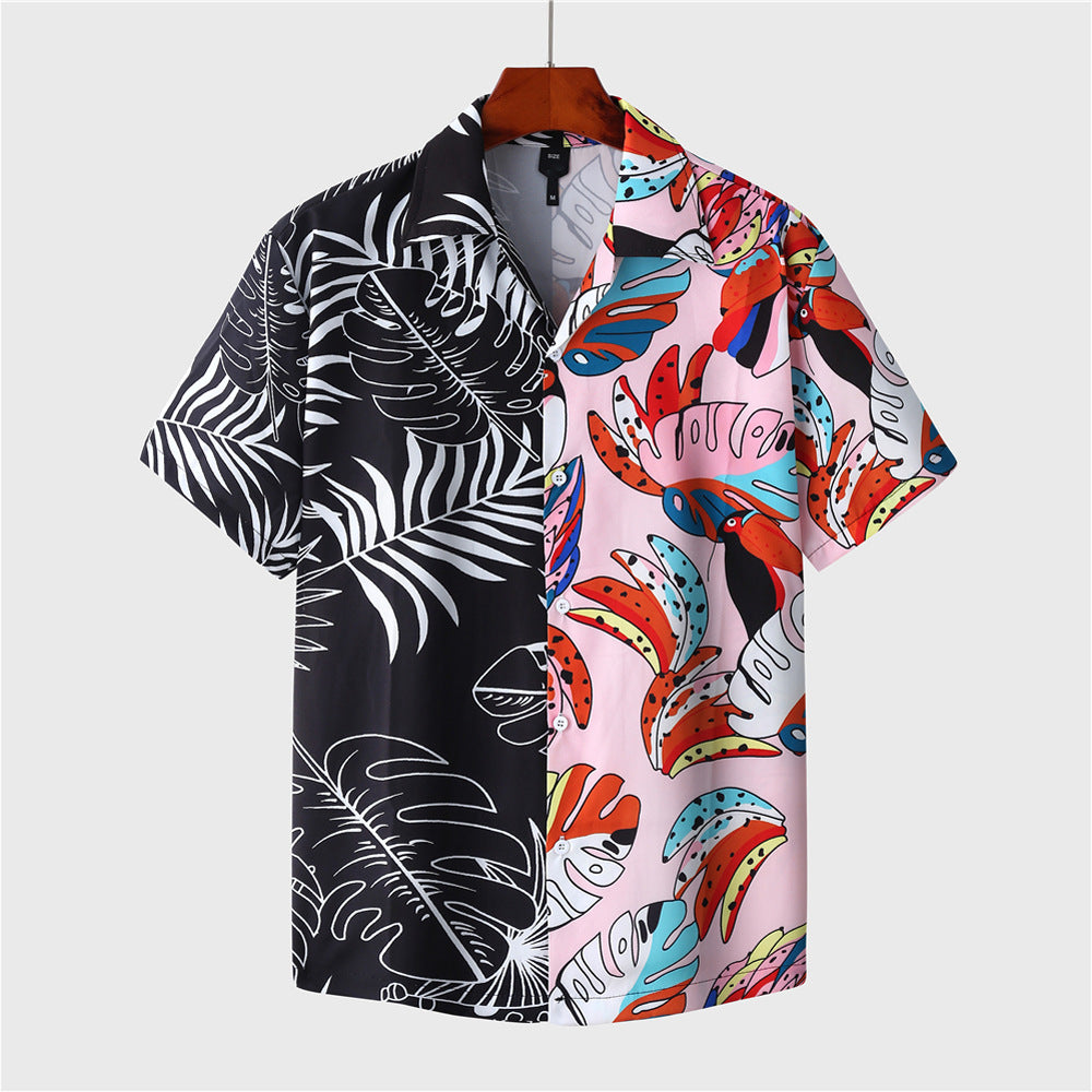 Beach short sleeve printed shirt