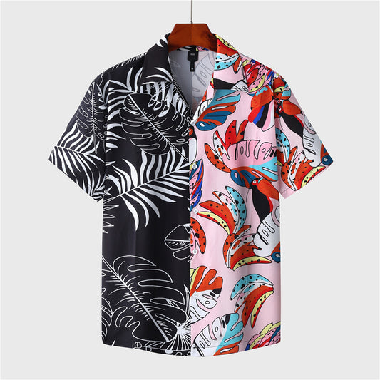 Beach short sleeve printed shirt