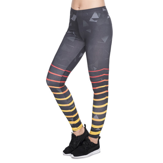 Striped printed Capris Yoga Leggings