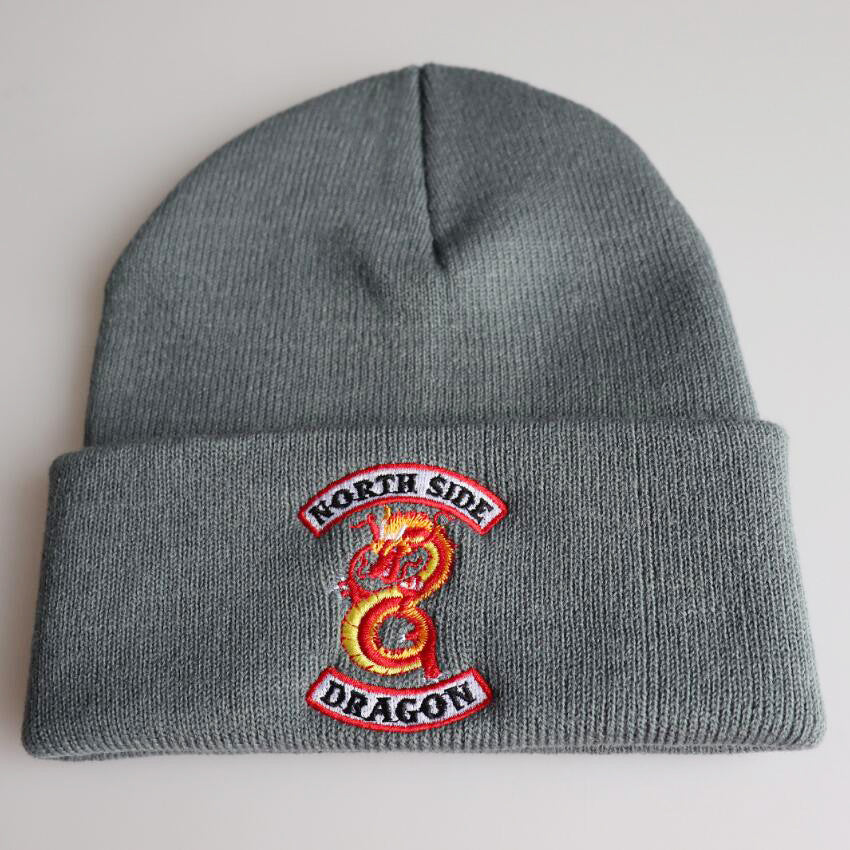 Embroidered knit hat