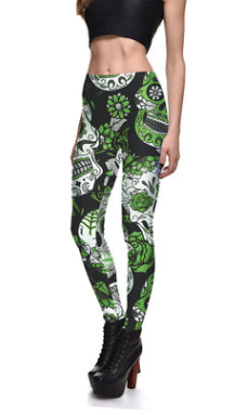 FASHIONABLE SKULL PRINT LEGGINGS