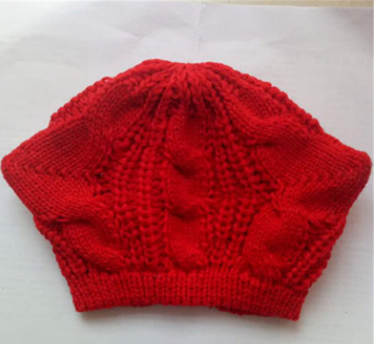 Hand Made 3D Cute Knitted Cat Ear Beanie Cap for Winter