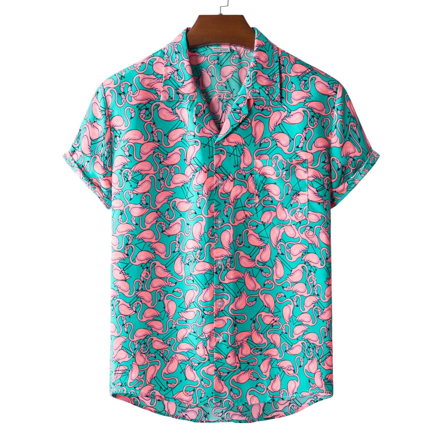 Hawaiian Beach Style Summer Suit Collar Short Sleeve Printed Shirt