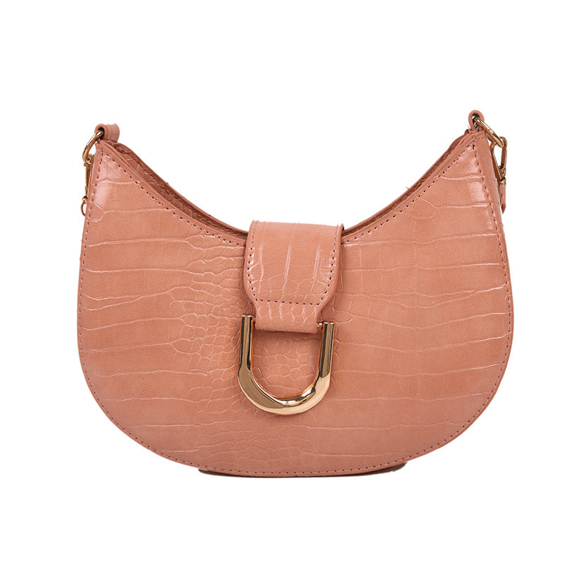 Solid Color New Texture Baguette Bag Underarm Bag