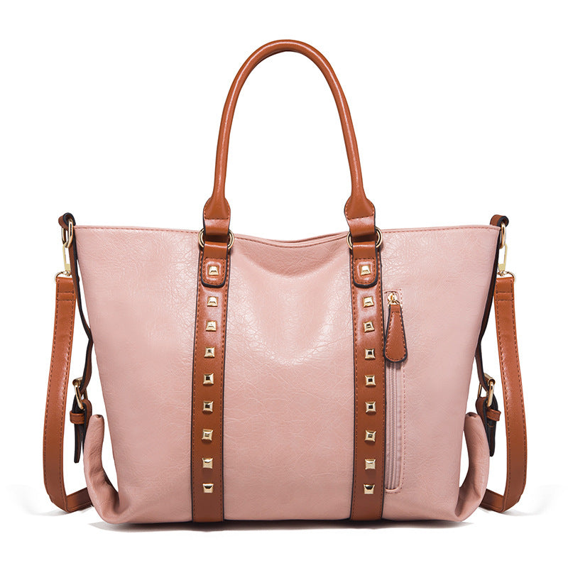 Large-capacity Leather Shoulder Bag For Ladies