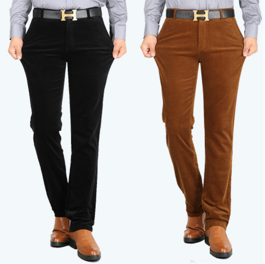 Business casual pants thick thin flannelette pants