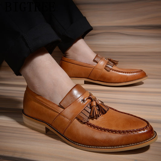 Men's pointed-toe business dress shoes