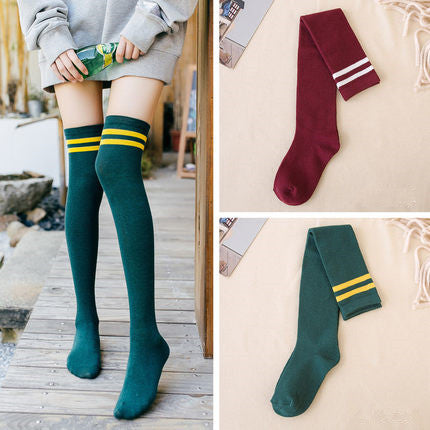 Stockings, socks, socks, socks, high socks, pure cotton, Korean version, wind, autumn and winter.