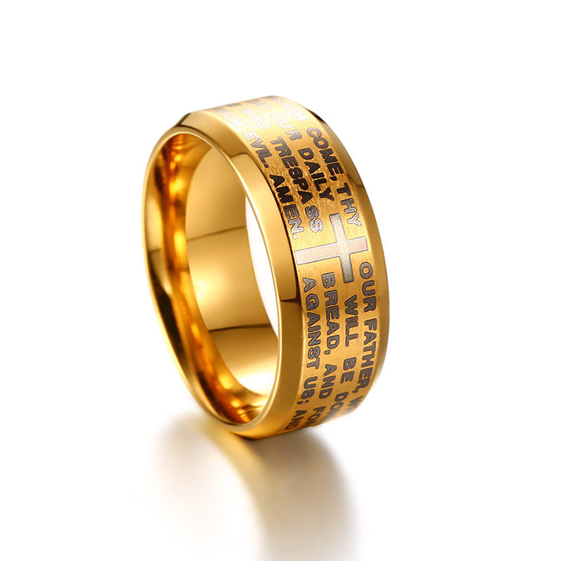 Sanskrit Ohm Stainless Steel Ring Men