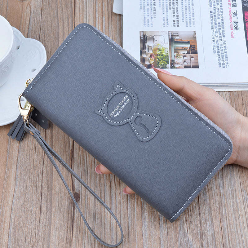 Female Zipper Tassel Fashion Wallet Large Capacity Wallet Mobile Phone Bag