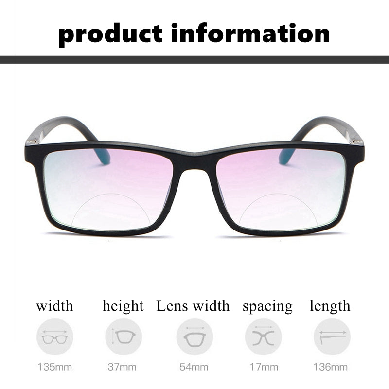 Anti-blue light double reading glasses