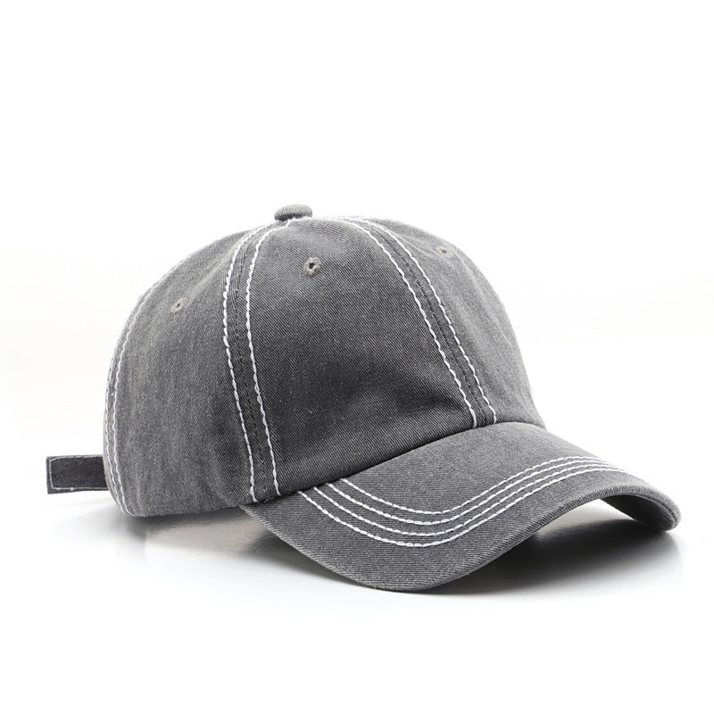 Washed And Distressed Light Board Baseball Cap Fashion Trend