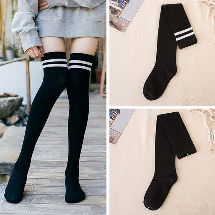 Stockings, socks, socks, socks, high socks, pure cotton, Korean version, wind, autumn and winter.