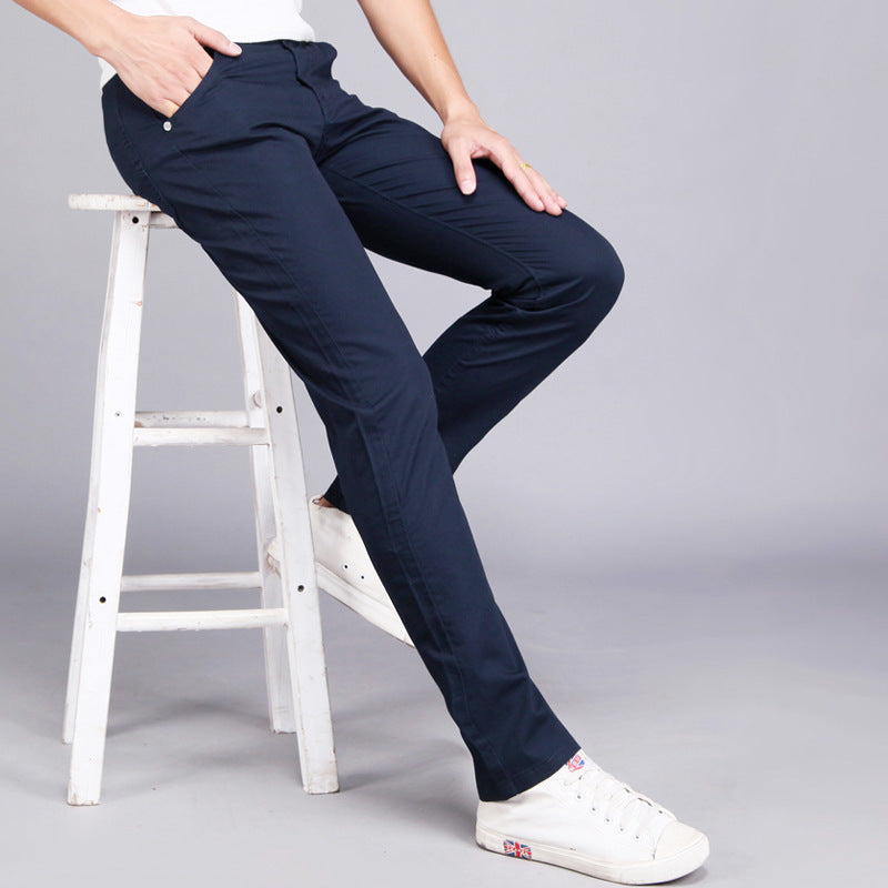 Men's trousers straight slim casual pants show dress