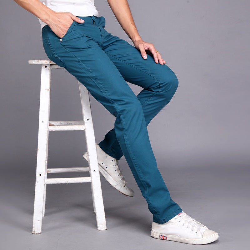 Men's trousers straight slim casual pants show dress