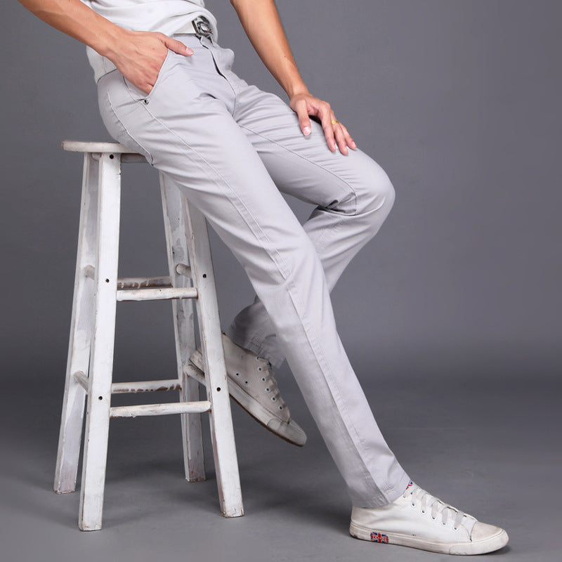 Men's trousers straight slim casual pants show dress