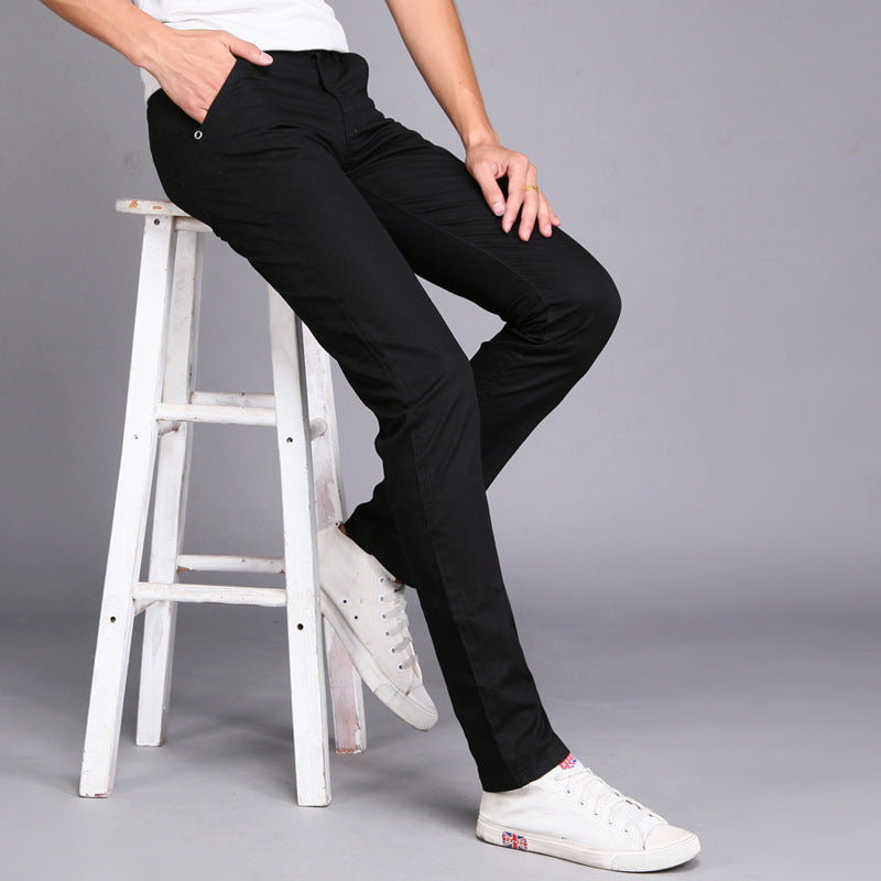 Men's trousers straight slim casual pants show dress